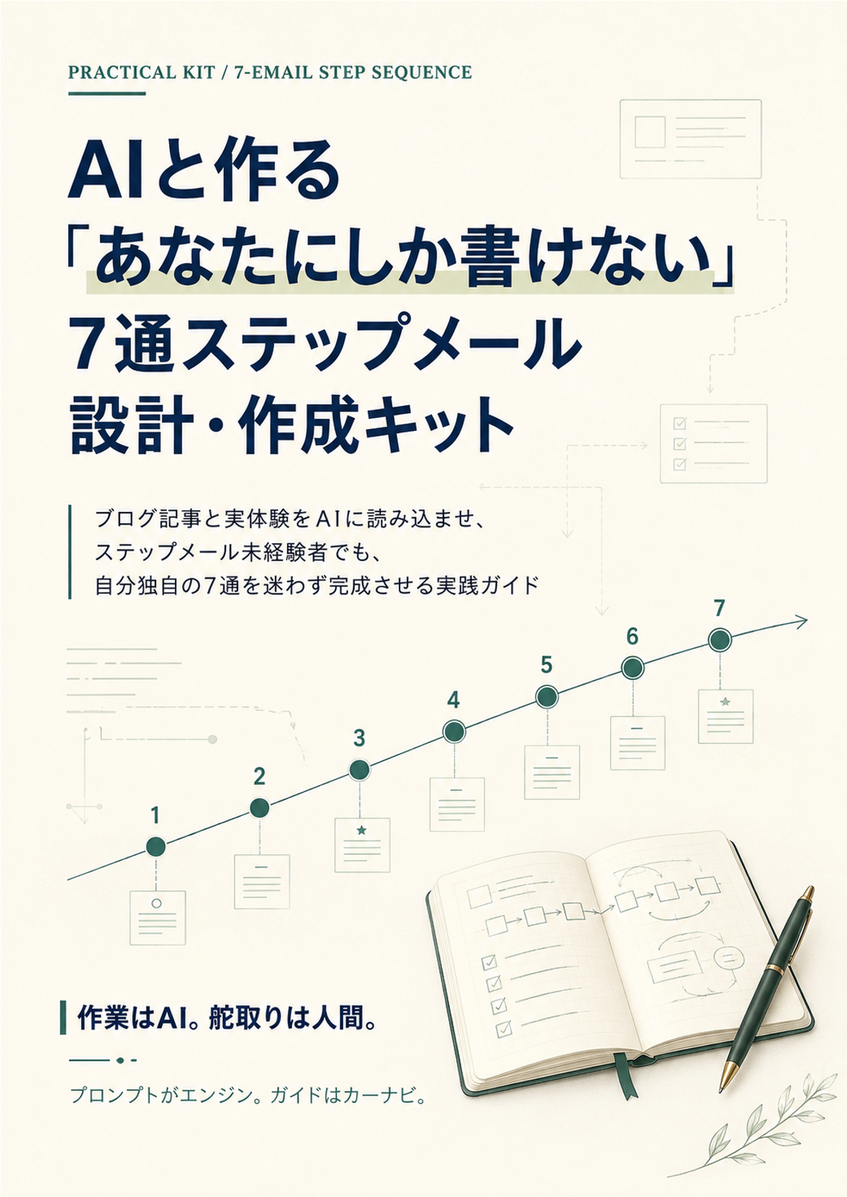 AIと作るあなたにしか書けない7通ステップメール設計・作成キット